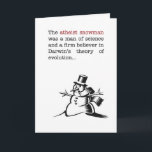 Tarjeta de Navidades ateo humorístico de Snowman<br><div class="desc">Tarjeta de Navidades ateo humorístico de Snowman. Una Orden de San Nick (www.orderofstnick.com) de vacaciones exclusiva de dominio público.</div>