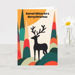 Tarjeta de Navidades audaces Woodland Stag