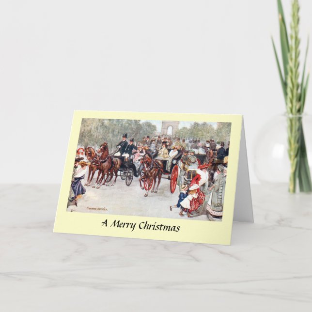 Tarjeta de Navidades - Avenida de los Campos Elíse (Anverso)