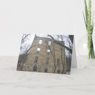 Tarjeta de Navidades "Back of Oxford Mill Ruins"