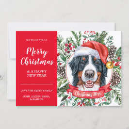 Tarjeta de Navidades baratos de perro de montaña d