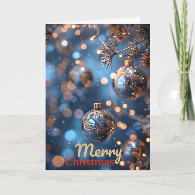 Tarjeta de Navidades Bauble (Anverso)