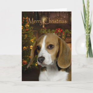 Tarjeta de Navidades Beagle