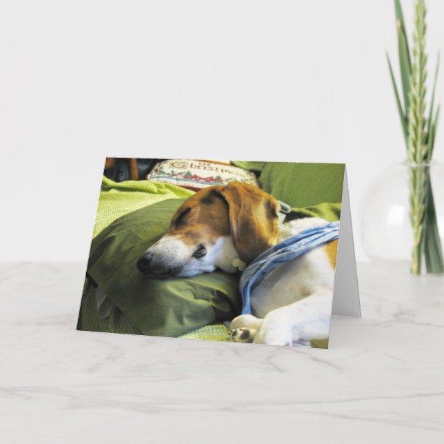 Tarjeta de Navidades Beagle (Anverso)