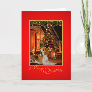 Tarjeta de Navidades Beagle