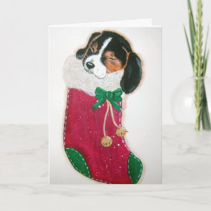 Tarjeta de Navidades Beagle Pup