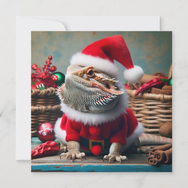 Tarjeta de Navidades Beardie (Anverso)