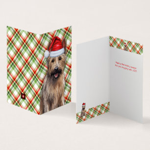 Tarjeta de Navidades Berger Picard Dog Holiday Pla