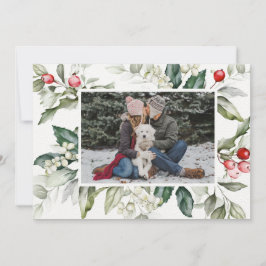 Tarjeta de Navidades Berry de invierno suave