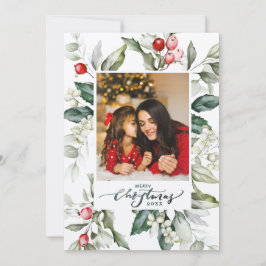 Tarjeta de Navidades Berry de invierno suave