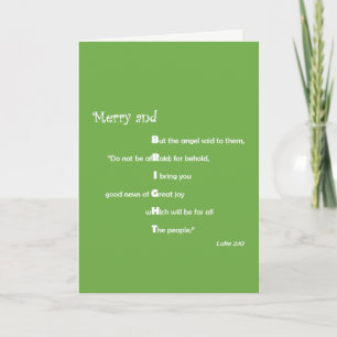 Tarjeta de Navidades Biblia Verse - Lucas 2:10