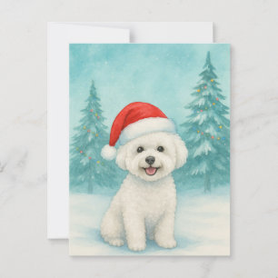 Tarjeta de Navidades Bichon Frise - Tarjeta de vac