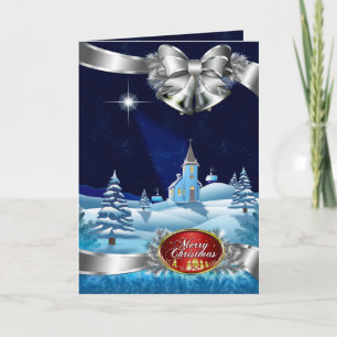 Tarjeta de Navidades blancos