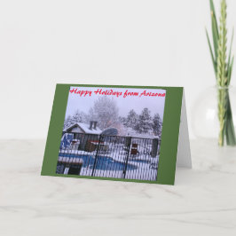 Tarjeta de Navidades blancos de Arizona