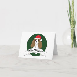 Tarjeta de Navidades Blenheim King Charles Cavalie