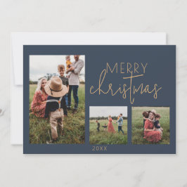 Tarjeta de Navidades Blue MERRY Holiday