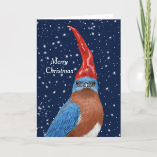 Tarjeta de Navidades Bluebird Gnome