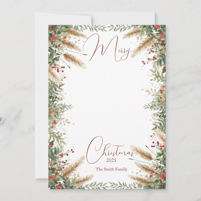Tarjeta de Navidades Boho (Anverso)