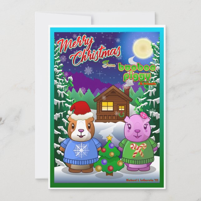 Tarjeta de Navidades Booboo Piggy 2023 (Anverso)