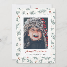 Tarjeta de Navidades botánicos de Berries