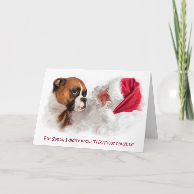 Tarjeta de Navidades Boxer (Anverso)