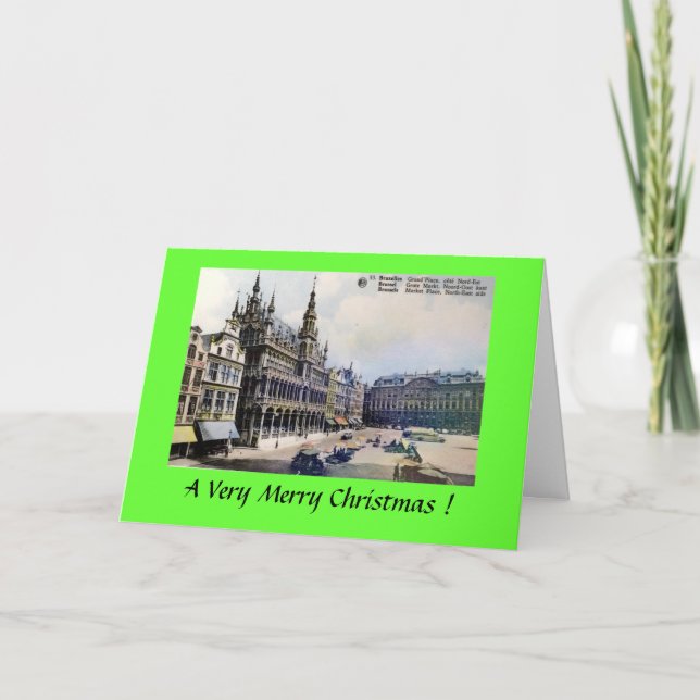 Tarjeta de navidades - Bruselas, Grand'Place (Anverso)