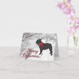 Tarjeta de Navidades bulldog/Bulldog francés