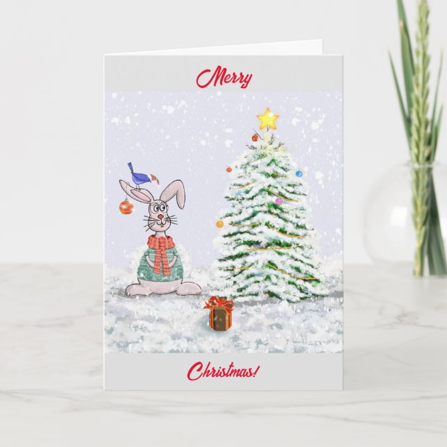 Tarjeta de Navidades Bunny (Anverso)