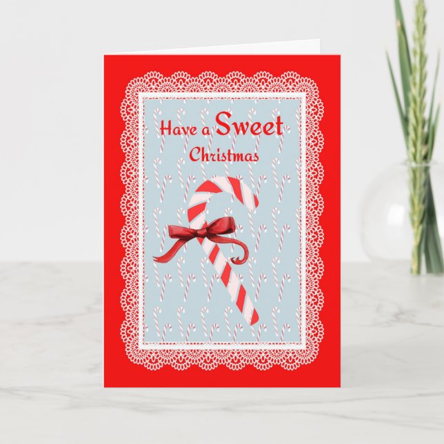 Tarjeta de Navidades Candy Cane (Anverso)