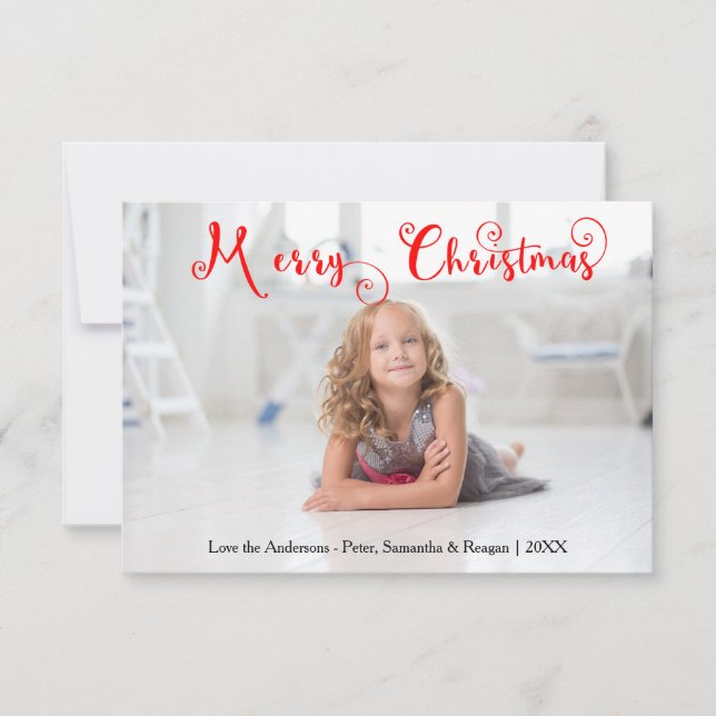 Tarjeta de Navidades Candy Cane-3x5 para Feliz Nav (Anverso)