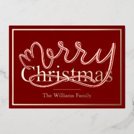 Tarjeta de Navidades Candy Cane - franja roja haci