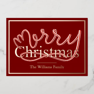 Tarjeta de Navidades Candy Cane - franja roja haci