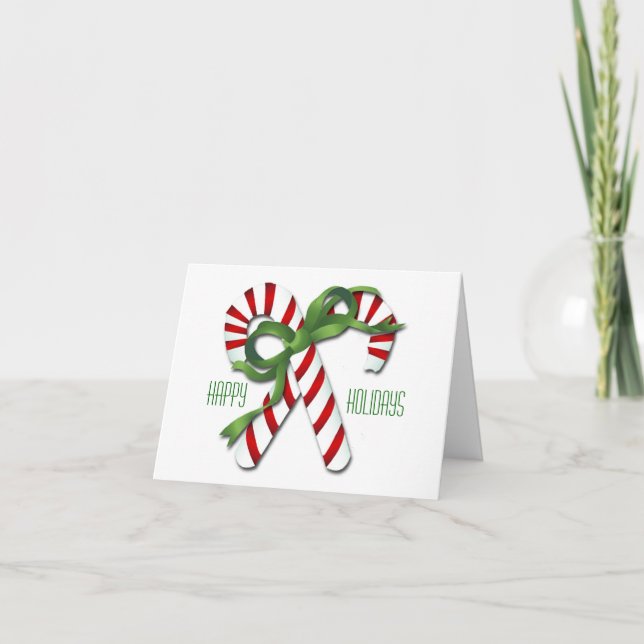 Tarjeta de Navidades Candy Canes (Anverso)