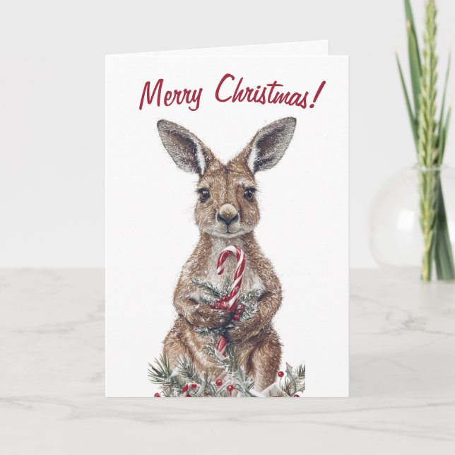 Tarjeta de Navidades canguro (Anverso)