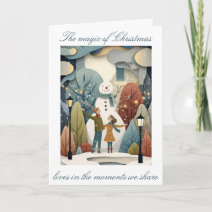Tarjeta de Navidades caprichosos con diseño de pap