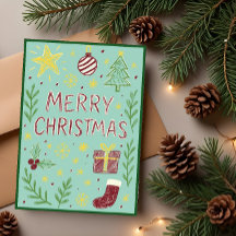 Tarjeta de Navidades caprichosos con Mistletoe
