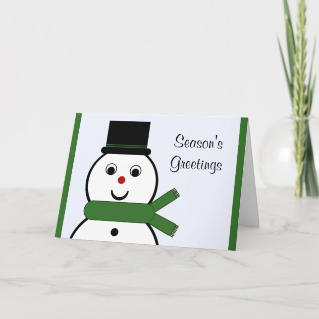 Tarjeta de Navidades caprichosos de Snowman (Anverso)