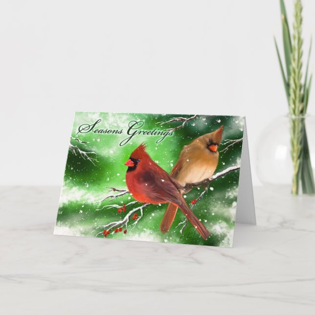 Tarjeta de navidades (Cardinal) (Anverso)