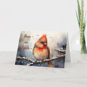 Tarjeta de Navidades cardinales caprichosos