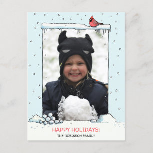 Tarjeta de Navidades cardinales, postal cardinal