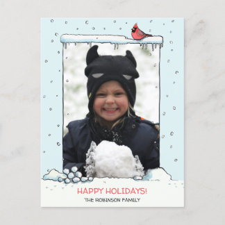 Tarjeta de Navidades cardinales, postal cardinal