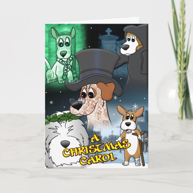 Tarjeta de Navidades Carol Dog Lover Navidades (Anverso)
