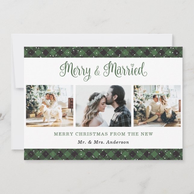Tarjeta de Navidades casados y mora verde (Anverso)