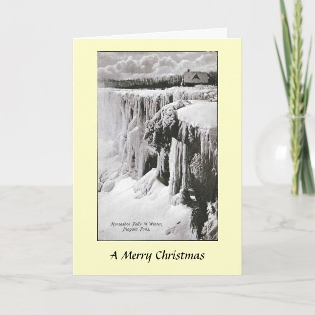 Tarjeta de Navidades - Cataratas del Niágara, Nuev (Anverso)