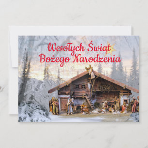 Tarjeta de Navidades católicos de Wesołych świąt e