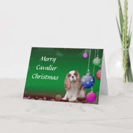 Tarjeta de Navidades Cavalier King Charles Spaniel