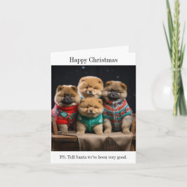 Tarjeta de Navidades Chow Chow Puppies