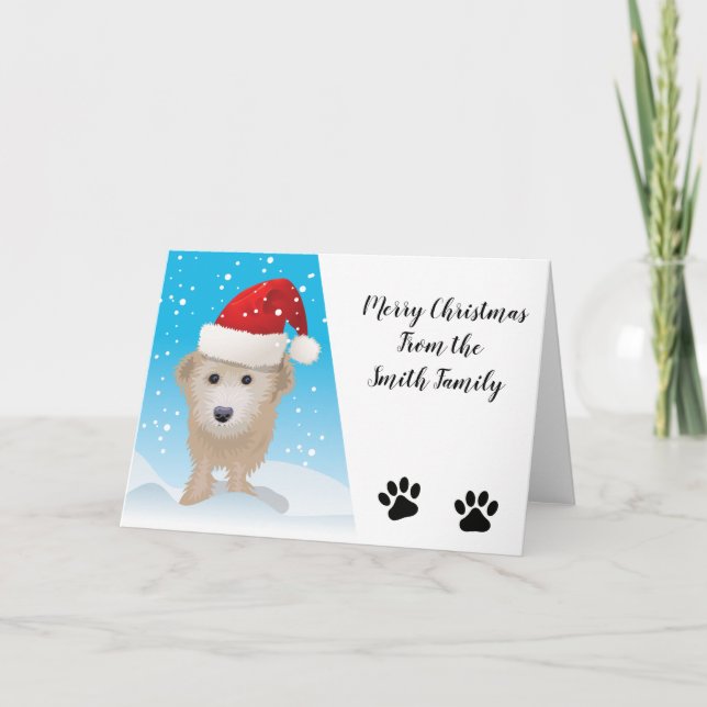 Tarjeta de Navidades Cockapoo (Anverso)