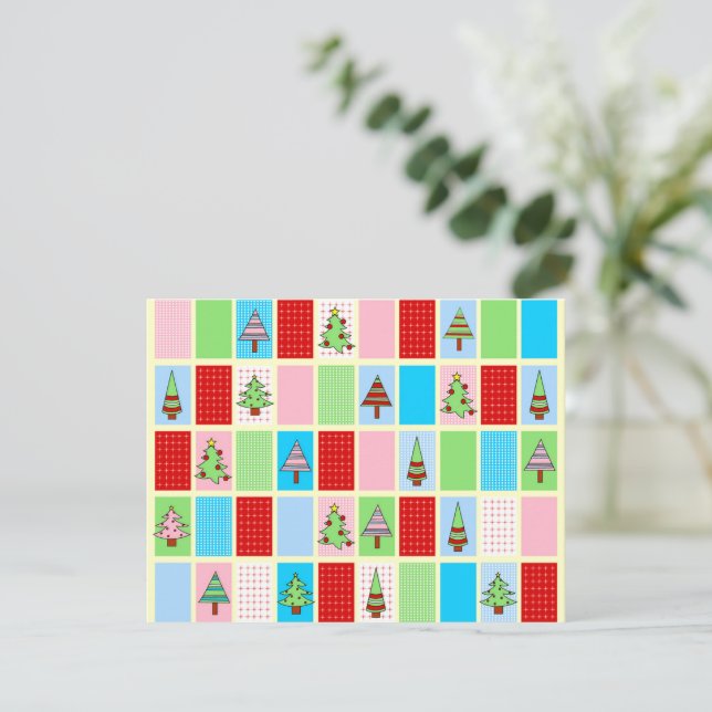 Tarjeta de Navidades coloridos (Anverso de pie)