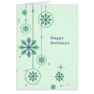 Tarjeta de navidades con copos de nieve grandes
